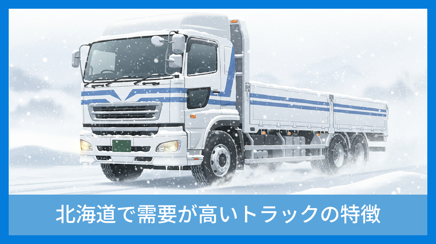 北海道で需要が高いトラックの特徴